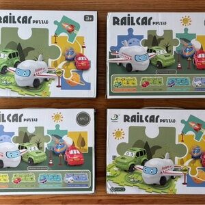 Railcar Children's Educational Puzzle Track Car PlaySet in All 4 Series - NIB
